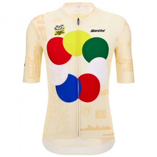 Bekleidung Herren Santini Tour de France 2024 trikot-Grand Départ