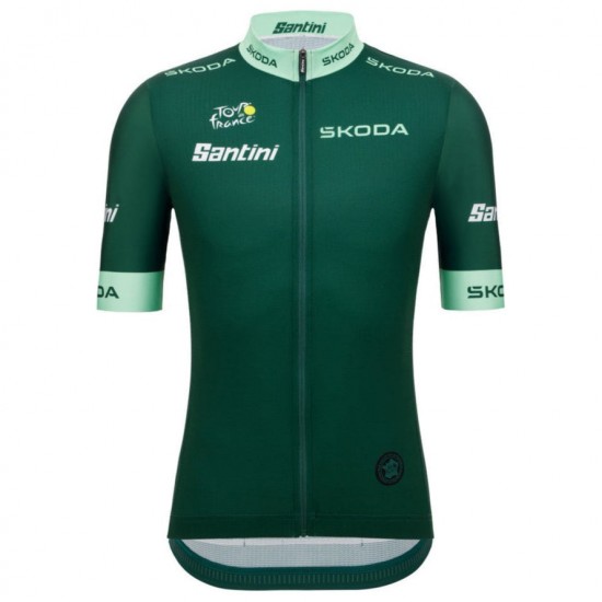 Bekleidung Herren Trikot Santini Grün Tour de France 2025 Fan Line