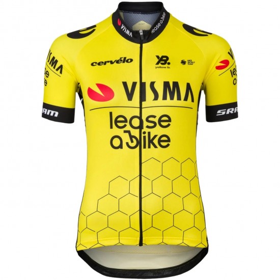 Bekleidung Damen Team Visma Lease a bike 2025 frau trikot