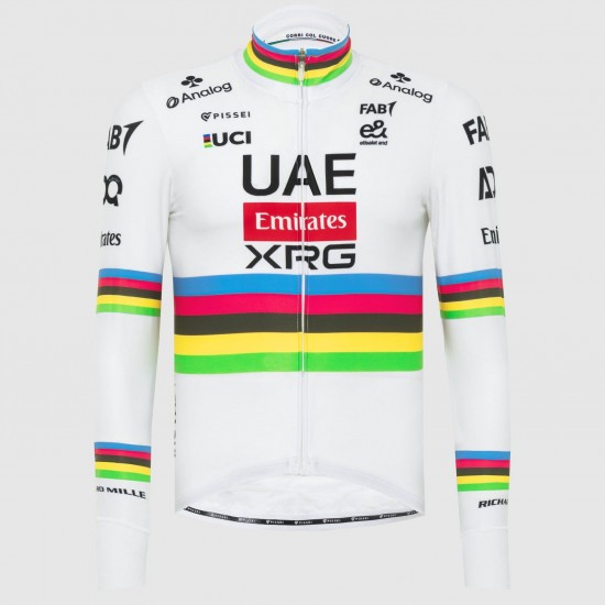 Bekleidung Herren UAE Team Emirates 2025 Pissei langarmtrikot-Tadej Pogacar
