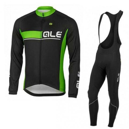 2016 ALE Fahrradbekleidung Radtrikot Langarm+Lang Trägerhose vliezen-3 HLLOI