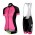 2015 ALE Fahrradbekleidung Satz Fahrradtrikot Kurzarm Trikot und Kurz Radhose Schwarz roze 2 Dame ACG65