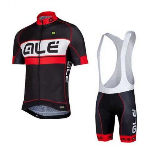 2015 ALE Fahrradbekleidung Radteamtrikot Kurzarm+Kurz Radhose Kaufen Rot Schwarz 4V4YN