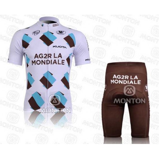 Ag2r La Mondiale Radbekleidung Radtrikot Kurzarm und Fahrradhosen Kurz A6RP7