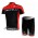 Castelli Pro Team Radbekleidung Radtrikot Kurzarm und Fahrradhosen Kurz Rot SD5SM