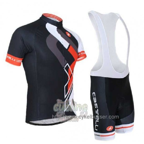 Castelli FramHerenti Fahrradbekleidung Radteamtrikot Kurzarm+Kurz Radhose Kaufen Schwarz REZ8W
