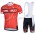 2015 Castelli Fahrradbekleidung Radteamtrikot Kurzarm+Kurz Radhose Kaufen Rot 6SNN9