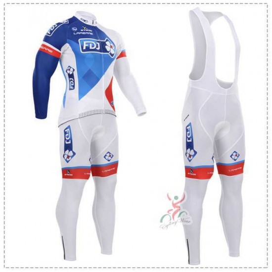 2015 FDJ Set lange mouw+lange Koersbroek LMQPM