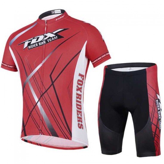 2014 Fox Bike Teams Radbekleidung Radtrikot Kurzarm und Fahrradhosen Kurz Rot XUYG1