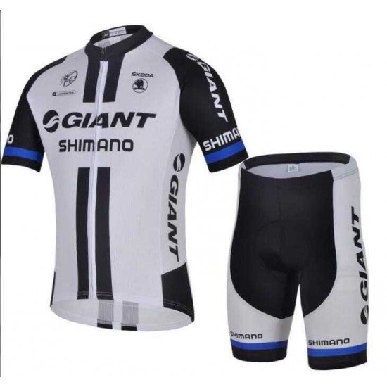 2015 Giant Fahrradbekleidung Radtrikot+Cuissard Cyclisme weiß Schwarz 60MP7