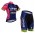 2015 Lampre Merida Fahrradbekleidung Satz Fahrradtrikot Kurzarm Trikot und Kurz Radhose ZTDB7