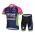 Lampre Merida 2014 Radbekleidung Radtrikot Kurzarm und Fahrradhosen Kurz blau DY02G