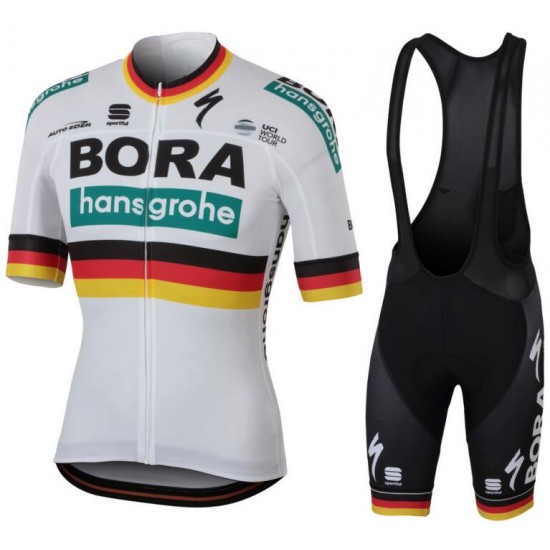 BORA-hansgrohe German champions 2018 Fahrradbekleidung Radtrikot Satz Kurzarm+Kurz Trägerhose ZXYU8