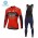 Bahrain Merida 2018 Winter Fahrradbekleidung Radtrikot Langarm+Lang Trägerhose 529RC