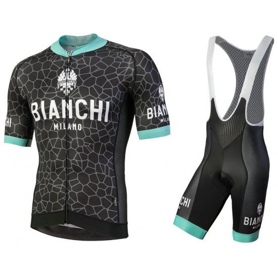 Bianchi Milano Venteno Fahrradbekleidung Satz Fahrradtrikot Kurzarm Trikot und Kurz Trägerhose A525H