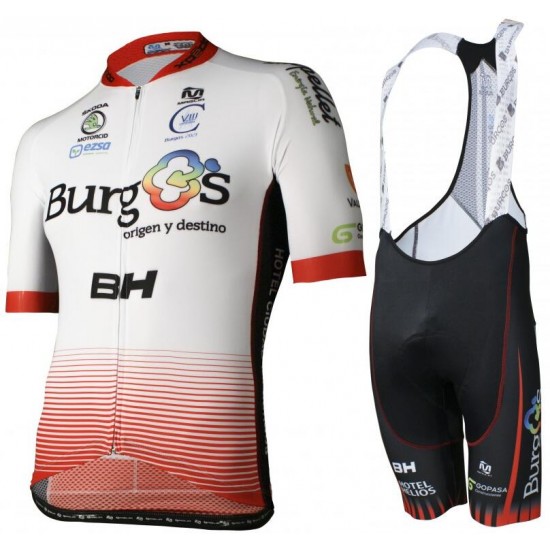 Burgos BH Pro Team 2018 Fahrradbekleidung Radtrikot Satz Kurzarm+Kurz Trägerhose 46L0T