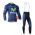 Movistar 2014 Fahrradbekleidung Radtrikot Langarm+Lang Trägerhose blau Schwarz 2LRAF