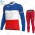 France FDJ Winter Thermal Fleece 2021 Fahrradbekleidung Radtrikot Langarm+Lang Trägerhose IUJRC