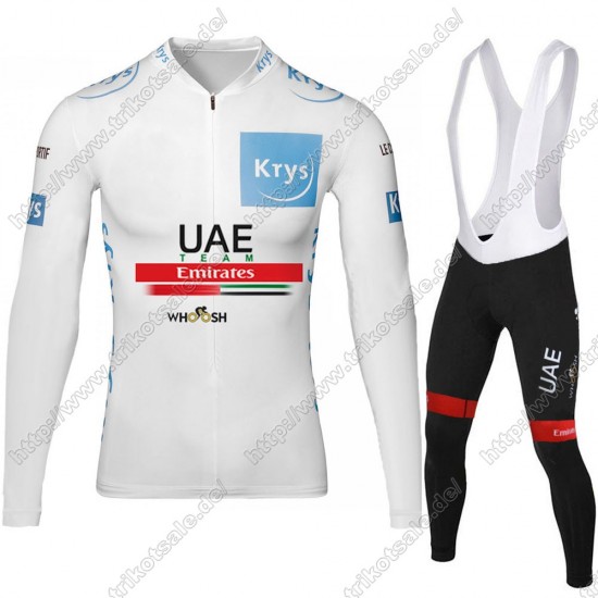 UAE EMIRATES Tour De France 2021 Fahrradbekleidung Radtrikot Langarm+Lang Trägerhose WIYVU