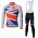 Teams Sky Great Britain Regno Unito Fahrradbekleidung Radtrikot Langarm+Lang Trägerhose Bib 7FU2S