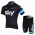 2013 Teams Sky Fahrradkleidung Radsportbekleidung Kurzarm Trikot+Trägerhose Kurz Schwarz blau GUCES