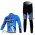 Saxo Bank Sungard Pro Team Fahrradtrikot Radbekleidung Langarm+Lang Fahrradhose blau Schwarz P4LPN