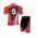 Scott RC Pro Radbekleidung Radtrikot Kurzarm und Fahrradhosen Kurz Rot Schwarz I U1FLR