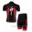 Specialized S-work Radbekleidung Radtrikot Kurzarm und Fahrradhosen Kurz Schwarz Rot Y2202