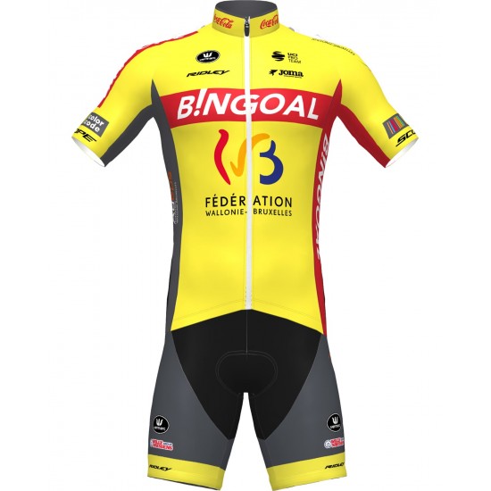 WALLONIE-BRUXELLES 2020 Fahrradbekleidung Radtrikot kurzarm+Radhose kurz
