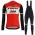 Trek Segafredo 2019 Rot Fahrradbekleidung Set Langarmtrikot+Lange Trägerhose 2XX33