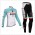 Bianchi 2014 Fahrradbekleidung Set Langarmtrikot+Lange Radhose weiß blau DYT3R