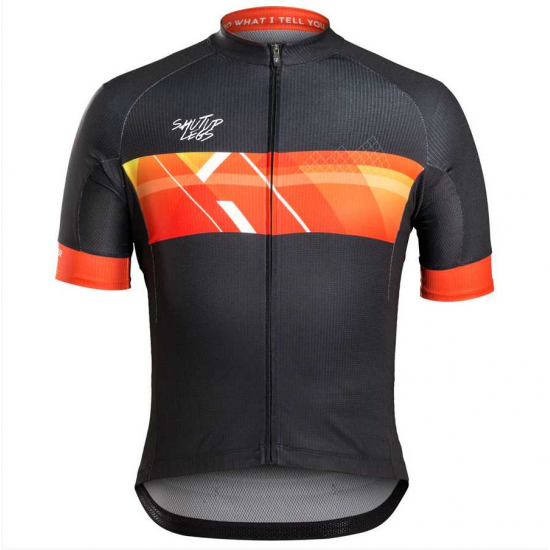 2016 Bontrager shut up Fahrradtrikot Radsport Schwarz oranje GBIV7