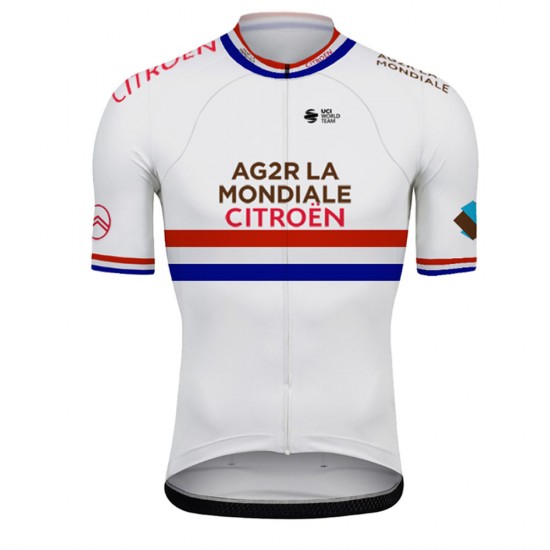 Ag2r France Champion Pro Team 2021 Fahrradbekleidung Radtrikot BFLFUo