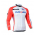2014 Katusha Fahrradbekleidung Radtrikot Langarm Rot weiß AIQDR