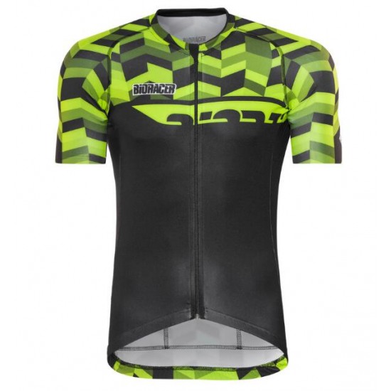 Bioracer Spitfire Fishbone grün 2018 Fahrradbekleidung Radtrikot HDM9M