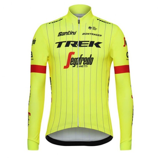 Trek Segafredo 2018 fluo gelb Fahrradbekleidung Radtrikot Langarm 4EO1S