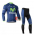 Movistar 2014 Fahrradbekleidung Set Langarmtrikot+Lange Radhose blau Schwarz 8R4EE