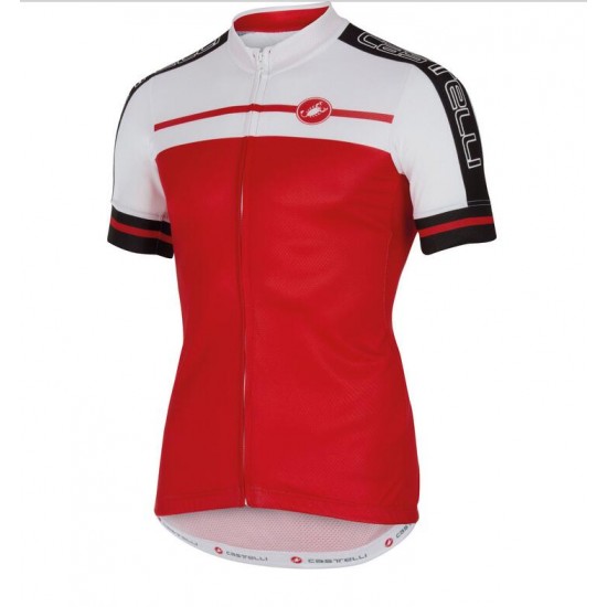 2016 Castelli Velocissimo Fahrradbekleidung Radtrikot Rot weiß Q94LV