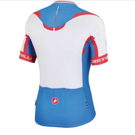 2016 Castelli Klimmers 2.0 Radtrikot Kurzarm Sprot weiß blau OPDDC