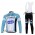 Omega Pharma Quick Step Pro Team Fahrradbekleidung Set Langarmtrikot+Lange Trägerhose blau weiß LYCXM