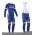 FDJ.fr 2014 Fahrradbekleidung Set Langarmtrikot+Lange Trägerhose blau WIMOQ