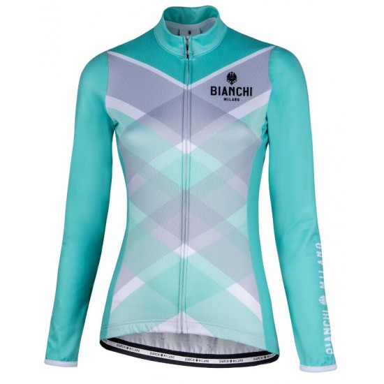 BIANCHI MILANO Damen Cornedo celeste Fahrradbekleidung Radtrikot Langarm VAE70